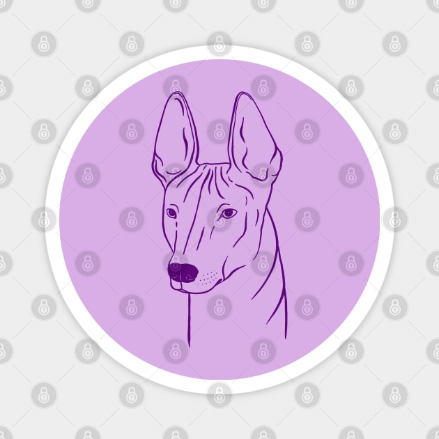 Xoloitzcuintli (Lilac and Purple) Magnet by illucalliart